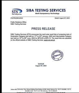 IBA STS BPS 5 to 15 Test Result List: Intermediate and Graduation Announced