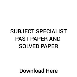 SPSC ALL SUBJECT SOLVED PAST PAPER FOR JOBS